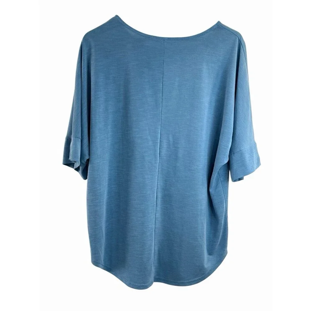 Green Envelope Los Angeles Steel Blue Oversized Boxy Tee Top Small - Picture 2 of 4